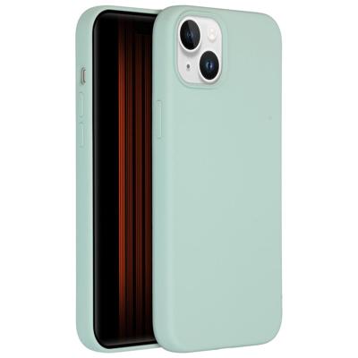 Accezz Liquid Silicone Backcover iPhone 15 Plus Telefoonhoesje Blauw