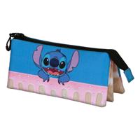 Lilo & Stitch Triple Pencil case Cake Blue - thumbnail