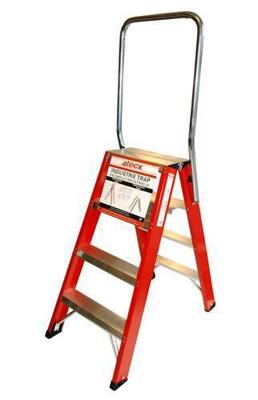 4tecx Trap dubbel oploopbaar aluminium 2 x 4 tredes met beugel