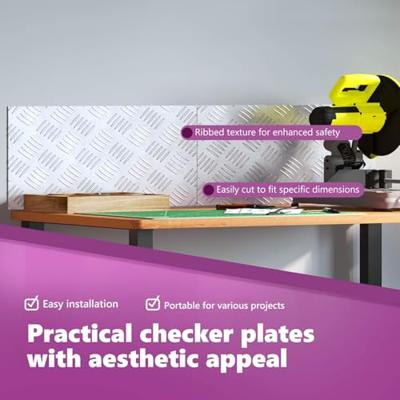 VidaXL Trap tread rechthoekig 2 pcs zilver 50 x 30 cm aluminium