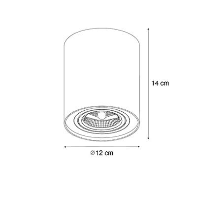 QAZQA Moderne plafondspot wit draai- en kantelbaar AR70 - Rondoo Up