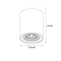 QAZQA Moderne plafondspot wit draai- en kantelbaar AR70 - Rondoo Up - thumbnail