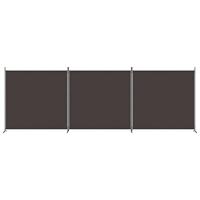 Kamerscherm met 3 panelen 525x180 cm stof bruin - thumbnail