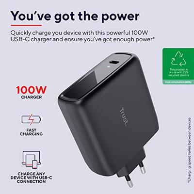 Trust Maxo USB-C oplader, 100 W - thumbnail