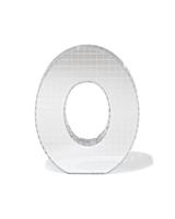 HEMA Discoletter O 10x9x10cm (zilver) - thumbnail