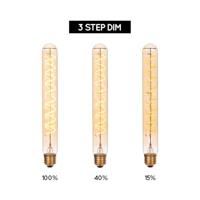 Lucide T32 - Filament lamp - Ø 3,2 cm - LED 3 StepDim (Memory) - E27 - 1x4,9W 2200K - Amber - thumbnail