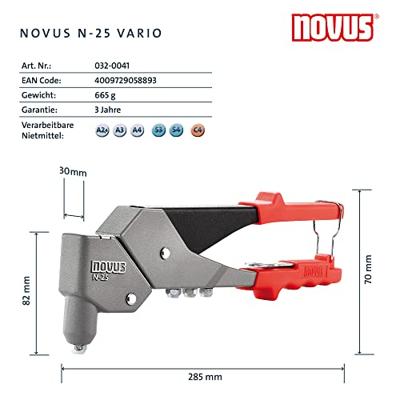 Novus Popnageltang N-25 Vario - 032-0041 - 032-0041