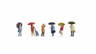 NOCH 15523 H0 Mensen in de regen figuren Kant-en-klaar model NOCH 15523 H0 Mensen in de regen figuren Kant-en-klaar model