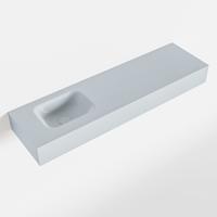 MONDIAZ LEX Clay vrijhangende solid surface wastafel 110cm. Positie wasbak links - thumbnail