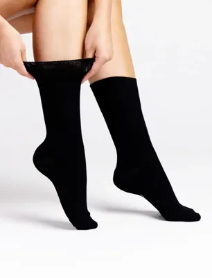 BENYSØN 6-paar Bamboe sokken - Naadloos - Dames & Heren - Comfortabele sokken - Zwart - Blauw - Anti zweet - 40 - 40 - 40