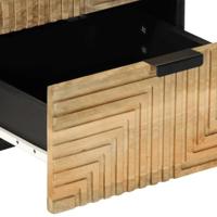 Nachtkastje 40x33x46 cm massief mangohout bruin - thumbnail