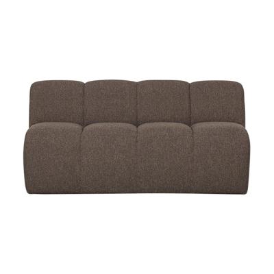 Woood Mojo eetkamerbank 164 cm met rugleuning bouclé Bruin Melange