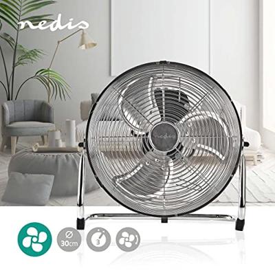 Nedis FNFL10CCR30 Vloerventilator Diameter 30 Cm 3 Snelheden Chroom