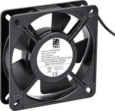 TRU COMPONENTS TC-NA11025-230B1 Axiaalventilator 230 V/AC 100 m³/h (l x b x h) 110 x 110 x 25 mm