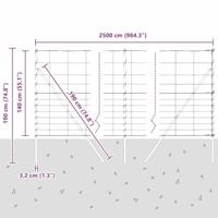 Weidehekwerk Zilver 25 x 1.4 m Gegalvaniseerd staal - thumbnail