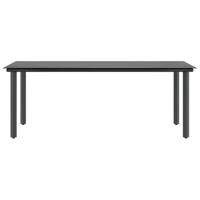 9-delige Tuinset met kussens poly rattan glas grijs - thumbnail