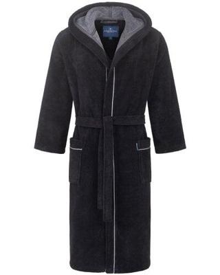 Morgenstern Morgenstern DANIEL Heren Badjas schwarz/anthrazit 2XL