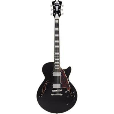 D'Angelico Premier SS Black Flake Stopbar semi-akoestische gitaar met gigbag