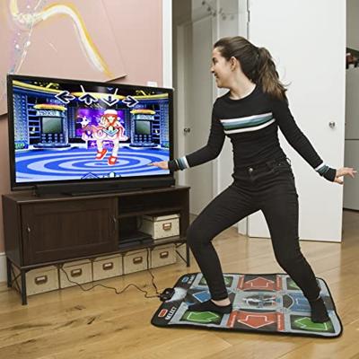 Thumbs Up Tv-dansmat, aansluiten en spelen, 9 retro spellen, 110 liedjes, 3 moeilijkheidsniveaus, entertainment voor kinderen en volwassenen, meisjes, jongens en volwassenen