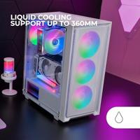 ATX Semi-toren BehuizingMars Gaming MCAIRW Wit - thumbnail