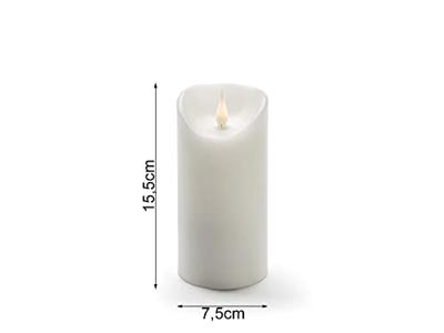 Konstsmide 1831-100 LED-kaars met echte was Wit Warmwit (Ø x h) 7.5 cm x 15.5 cm Konstsmide 1831-100 LED-kaars met echte was Wit Warmwit (Ø x h) 7.5 cm x 15.5 cm