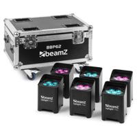 BeamZ 6x BBP62 par uplights op accu + flightcase met oplaadfunctie - thumbnail