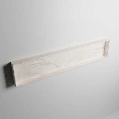 MONDIAZ EASY Nis 149,5x29,5cm in solid surface kleur Ostra. 1 vak geschikt voor in- of opbouw