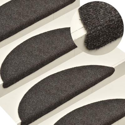 VidaXL Trapmatten zelfklevend 10 st 65x21x4 cm naaldvilt antraciet
