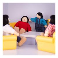 Tidlo houten poppenhuis meubels woonkamer, 9dlg. - thumbnail