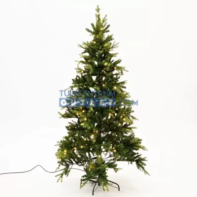 Black Box kunstkerstboom brampton met led h215 x d125 groen