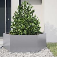 VidaXL Plantenbak zeshoek 138x120x45 cm gegalvaniseerd staal - thumbnail