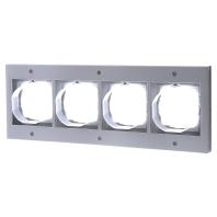 Gira TX 44 afdekraam 4-voudig aluminium