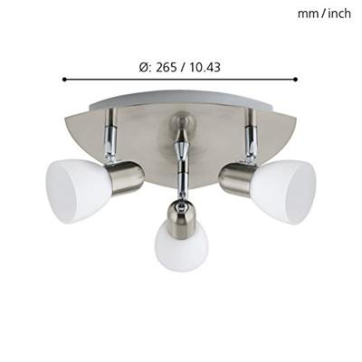 Eglo PlafondspotEnea Disk 3-lichts nikkel mat - 90986