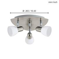 Eglo PlafondspotEnea Disk 3-lichts nikkel mat - 90986 - thumbnail