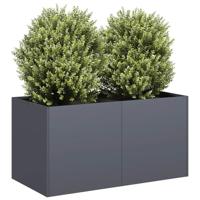 Plantenbak 80x40x40 cm koudgewalst staal antracietkleurig - thumbnail