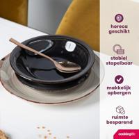 Cookinglife Serviesset Delice Grijs 18-delig / 6 personen - 6 dinerborden, 6 diepe borden en 6 ontbijtborden - thumbnail