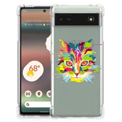 Google Pixel 6A Stevig | Bumper Hoesje | Cat Color Google Pixel 6A Stevig | Bumper Hoesje | Cat Color