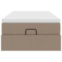 Ottoman bed met matras 90x200cm kunstleer cappuccinokleurig - thumbnail
