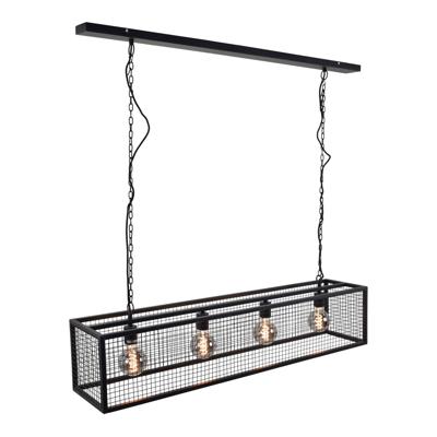 Urban Interiors Hanglamp 'Frame' 4-lamps, kleur Zwart Urban Interiors Hanglamp 'Frame' 4-lamps, kleur Zwart