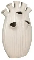 Mica Decorations vaas keramiek saul 25x15.5x42cm creme - thumbnail
