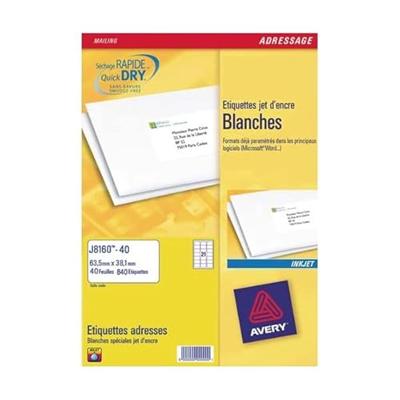 Etiket Avery J8165-25 99.1x67.7mm wit 200 etiketten