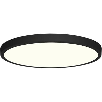 Rond LED Paneel Ø30cm - 24W - Natuurlijk Wit 4200K - Mat Zwart - Opbouw
