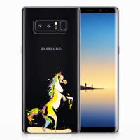Samsung Galaxy Note 8 Telefoonhoesje met Naam Horse Color - thumbnail