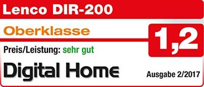 Lenco DIR-200 Digitale internetradio, wifi, met DAB/DAB+ en FM-tuner, radiowekker (7 cm TFT-kleurendisplay, 2 wektijden, AUX-ingang, line-uitgang, afstandsbediening), zwart