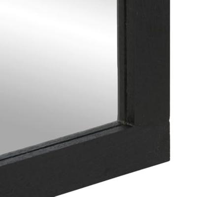 Badkamerspiegel 50x70x2,5 cm bewerkt hout en messing zwart