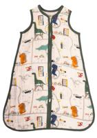 Bizzi Growin trappelzak jongens 0-6 maanden katoen wit/groen - thumbnail