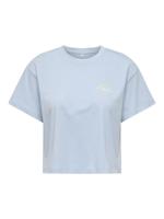 Only Onlannbel S/s Boxy Crop Tee Jrs 15348981 T-shirt Korte Mouw 4990461 Cashmere Blue Amore Fione - thumbnail