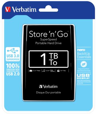 Verbatim Store n Go 1TB 2.5 Externe Harde Schijf