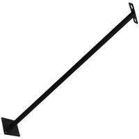 Montagesteun voor Bouwlampen - Zwarte Aluminium Muursteun 100cm - thumbnail