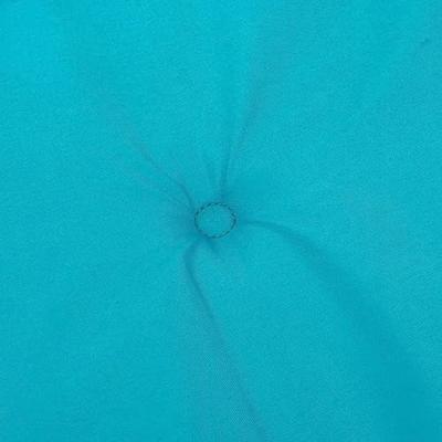 VidaXL Stoelkussens 2 st lage rug stof turquoise VidaXL Stoelkussens 2 st lage rug stof turquoise